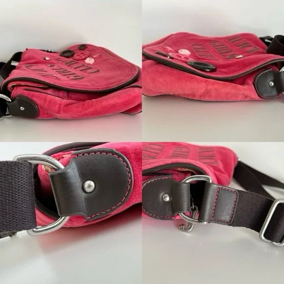 Y2K Juicy Couture Rare Vintage Pink Large Crossbody - Picture 12 of 16